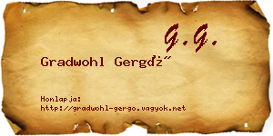 Gradwohl Gergő névjegykártya